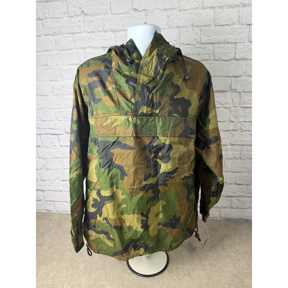 VTG STARDOM Camouflage Anorak‎ Jacket Hooded Pullover Lightweight Nylon Size M